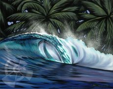 画像1: ハワイの絵画 Windy Indo （8" x 10"） by Shannon O'Connell (1)