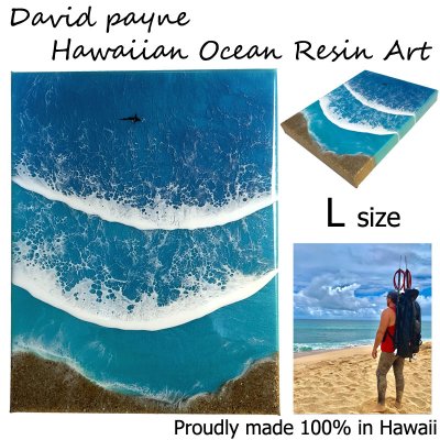 画像1: デイヴィッドペイン ハワイアン レジン アート Lサイズ