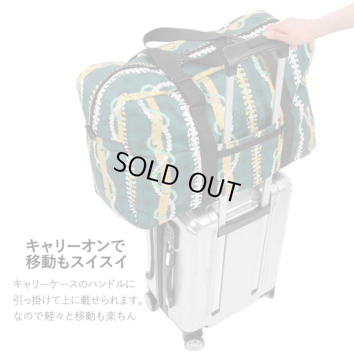 画像4: キャリーバッグに載せられる 折りたたみ フラ レッスン バッグ (4)