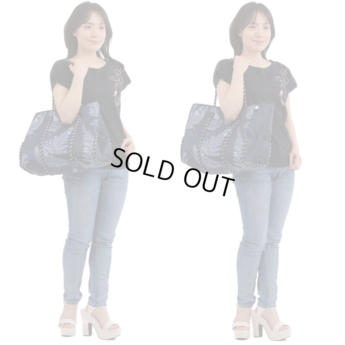 画像7: 衝撃に強い ビッグトートバッグ ハワイアン柄 ミニポーチ付き (7)