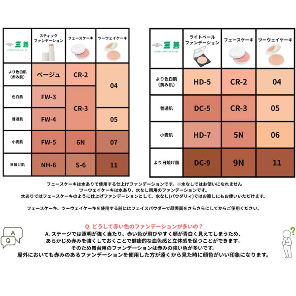 舞台用化粧品の通販 三善 舞台用化粧品 ツーウェイケーキ｜水あり・水