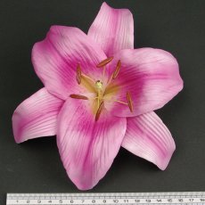 画像2: カサブランカ（ユリ）ピンク色造花ウレタンフォームフラワー花材 アウトレットSale (2)