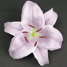 画像1: カサブランカ（ユリ）薄い紫色（グレー系）造花ウレタンフォームフラワー花材 アウトレットSale (1)