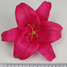 画像2: カサブランカ（ユリ）濃ピンク色造花ウレタンフォームフラワー花材 アウトレットSale (2)