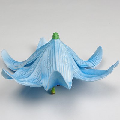 画像3: カサブランカ（ユリ）中心青色（ふち水色）造花ウレタンフォームフラワー花材 アウトレットSale
