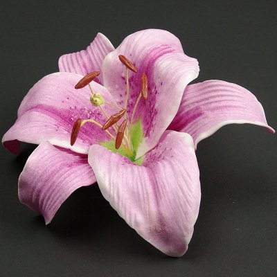 画像2: カサブランカ（ユリ）紫色造花ウレタンフォームフラワー花材 アウトレットSale