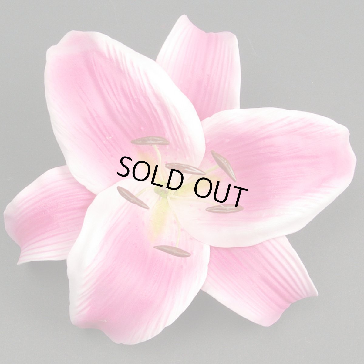 画像1: カサブランカ（ユリ）中心濃いピンク色造花ウレタンフォームフラワー花材 アウトレットSale (1)