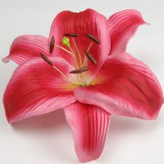 画像3: カサブランカ（ユリ）中心赤色（ふち薄い赤色）造花ウレタンフォームフラワー花材 アウトレットSale (3)