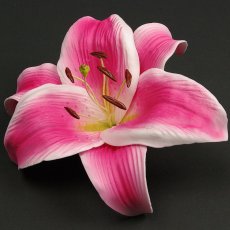 画像3: カサブランカ（ユリ）中心濃いピンク色造花ウレタンフォームフラワー花材 アウトレットSale (3)