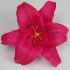 画像1: カサブランカ（ユリ）濃ピンク色造花ウレタンフォームフラワー花材 アウトレットSale (1)