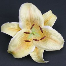画像1: カサブランカ（ユリ）黄色造花ウレタンフォームフラワー花材 アウトレットSale (1)