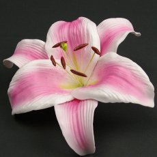 画像3: カサブランカ（ユリ）中心ピンク色造花ウレタンフォームフラワー花材 アウトレットSale (3)