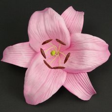 画像1: カサブランカ（ユリ）薄いピンク色造花ウレタンフォームフラワー花材 アウトレットSale (1)
