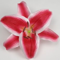 画像1: カサブランカ（ユリ）中心赤色造花ウレタンフォームフラワー花材 アウトレットSale (1)