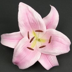 画像1: カサブランカ（ユリ）薄ピンク色造花ウレタンフォームフラワー花材 アウトレットSale (1)