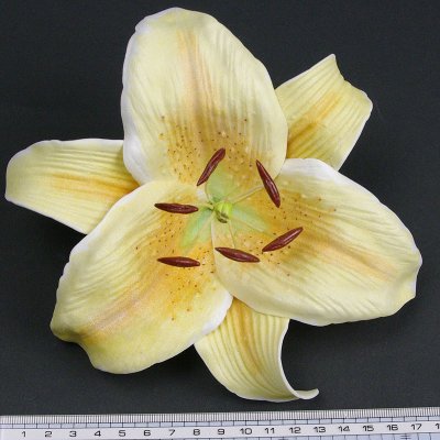 画像1: カサブランカ（ユリ）黄色造花ウレタンフォームフラワー花材 アウトレットSale