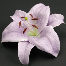 画像3: カサブランカ（ユリ）薄い紫色（グレー系）造花ウレタンフォームフラワー花材 アウトレットSale (3)