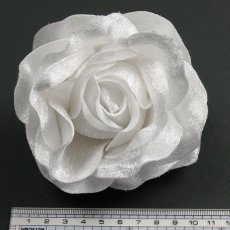 画像2: ローズ（バラ）純白色【べロア風素材】造花花材フラワー アウトレットSale (2)