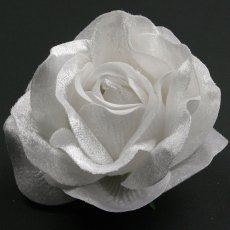 画像3: ローズ（バラ）純白色【べロア風素材】造花花材フラワー アウトレットSale (3)