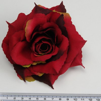 画像1: ローズ（バラ）赤色【シルクフラワー素材】造花花材フラワー アウトレットSale