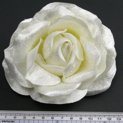 画像1: ローズ（バラ）オフホワイト色【べロア風素材】造花花材フラワー アウトレットSale
