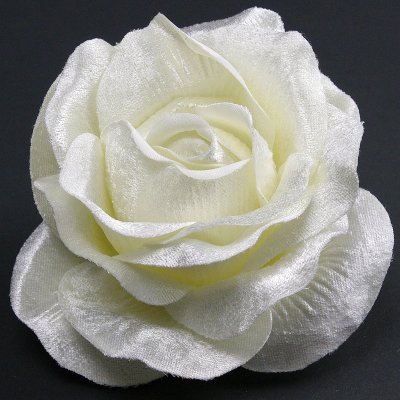 画像2: ローズ（バラ）オフホワイト色【べロア風素材】造花花材フラワー アウトレットSale