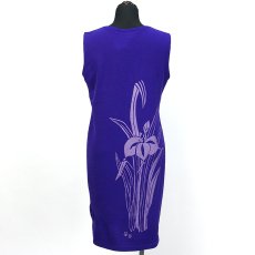 画像3: East Honolulu Clothing Campany製ラウンドネックドレス アイリス柄 紫×ラベンダー (3)