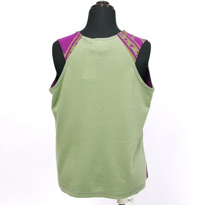 画像2: East Honolulu Clothing Campany製ノースリーブトップス ウル柄 紫&黄緑×緑