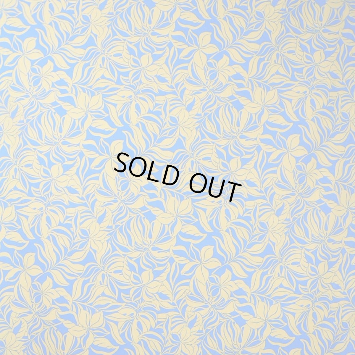 画像1: ハワイアンファブリック 総柄 モンステラ柄 プルメリア柄 ターコイズ イエロー  ヤード単位で販売 (1)