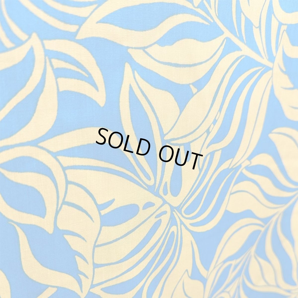 画像2: ハワイアンファブリック 総柄 モンステラ柄 プルメリア柄 ターコイズ イエロー  ヤード単位で販売 (2)