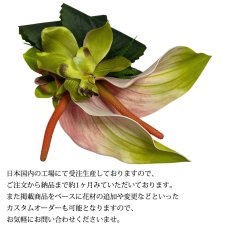 画像2: 受注生産品 フラダンス衣装 アンスリウム ヘアクリップ (2)