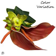 画像7: 受注生産品 フラダンス衣装 アンスリウム ヘアクリップ (7)