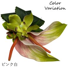 画像9: 受注生産品 フラダンス衣装 アンスリウム ヘアクリップ (9)