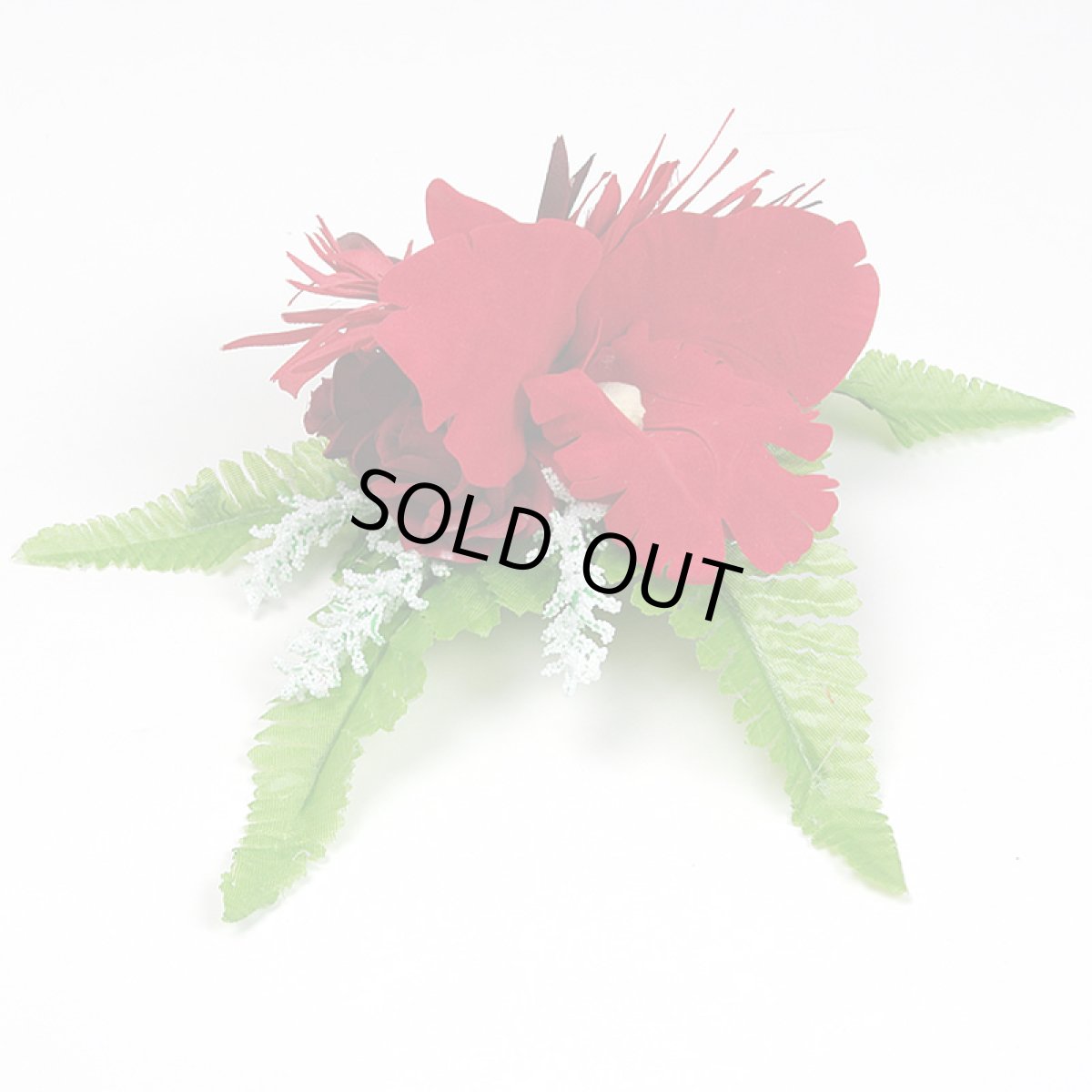 画像3: 売り切りSALE 廃番 在庫限り ガーベラ＆オーキッド＆ローズ ヘアクリップ 赤 (3)