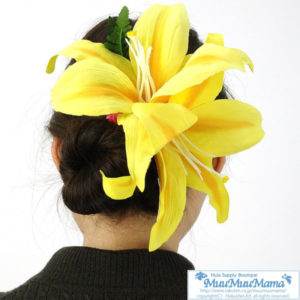 9個セット　新品未使用　フラダンス　ヘアクリップイエロー系　まとめて フラダンス用造花ヘアクリップの通販 カサブランカ ヘアクリップ 黄色