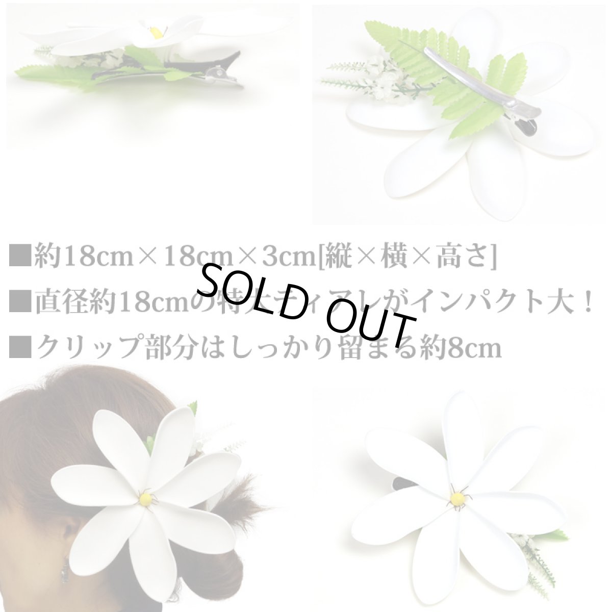 画像2: ビッグティアレ シングルヘアクリップ (2)