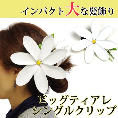 画像1: ビッグティアレ シングルヘアクリップ