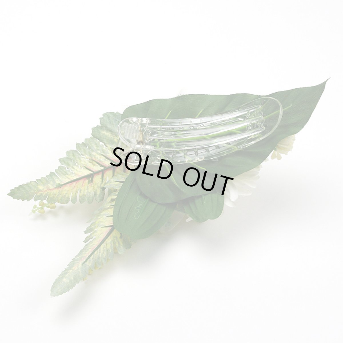 画像4: トーチジンジャー  ヘアクリップ 白 シルクフラワー素材 ハワイアン 髪飾り (4)