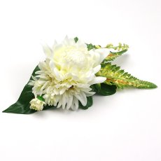 画像3: トーチジンジャー  ヘアクリップ 白 シルクフラワー素材 ハワイアン 髪飾り (3)