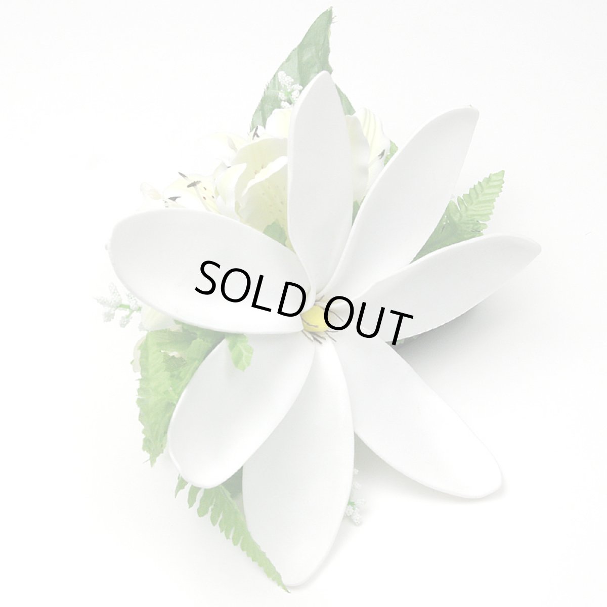 画像3: 売り切りSALE 廃番 在庫限り ビッグティアレ＆ピーチカサブランカ ヘアクリップ (3)