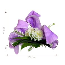 画像4: カサブランカ ヘアクリップ ラベンダー シルクフラワー素材 (4)