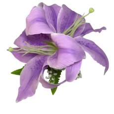 画像5: カサブランカ ヘアクリップ ラベンダー シルクフラワー素材 (5)