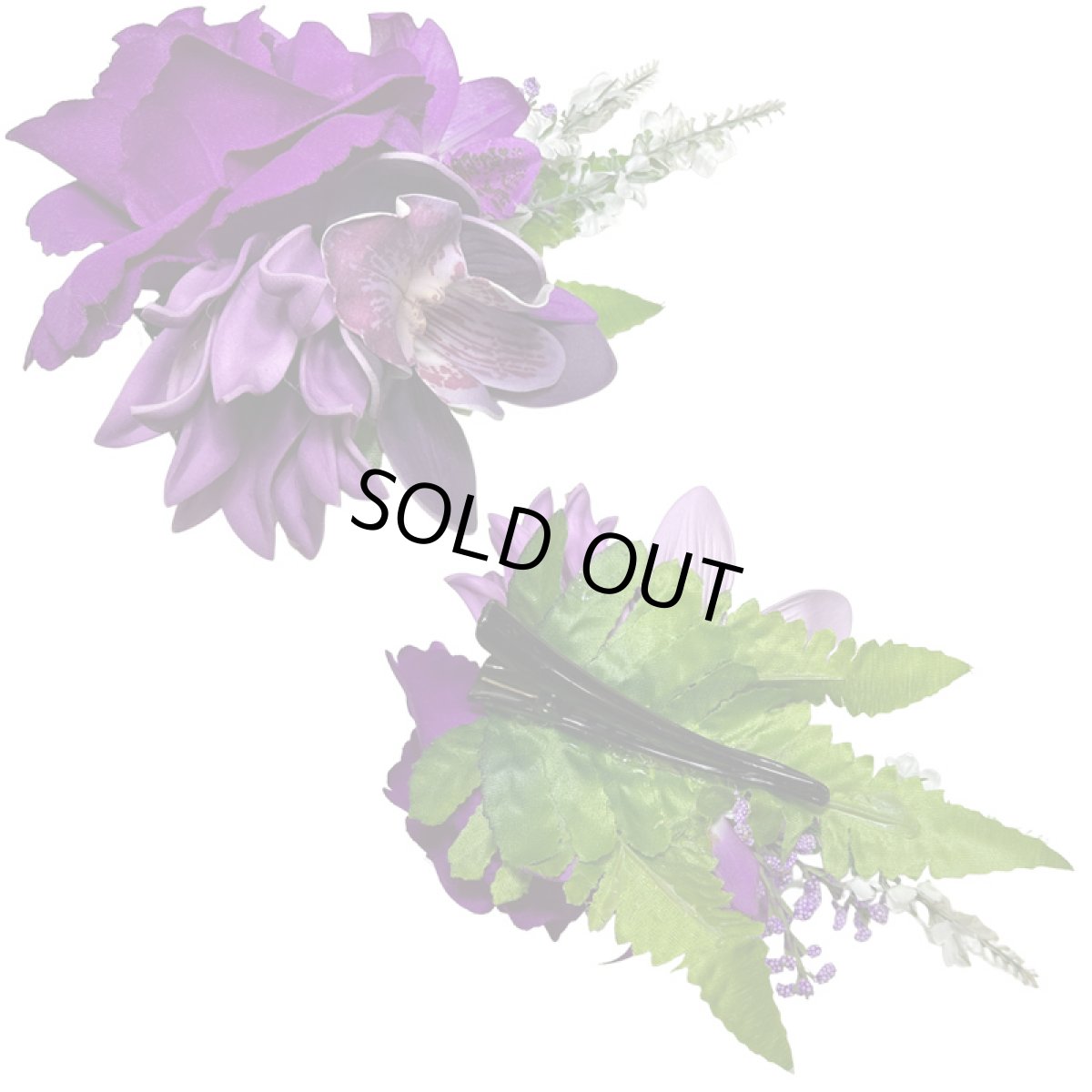 画像2: ローズ＆オーキッド ヘアクリップ (2)