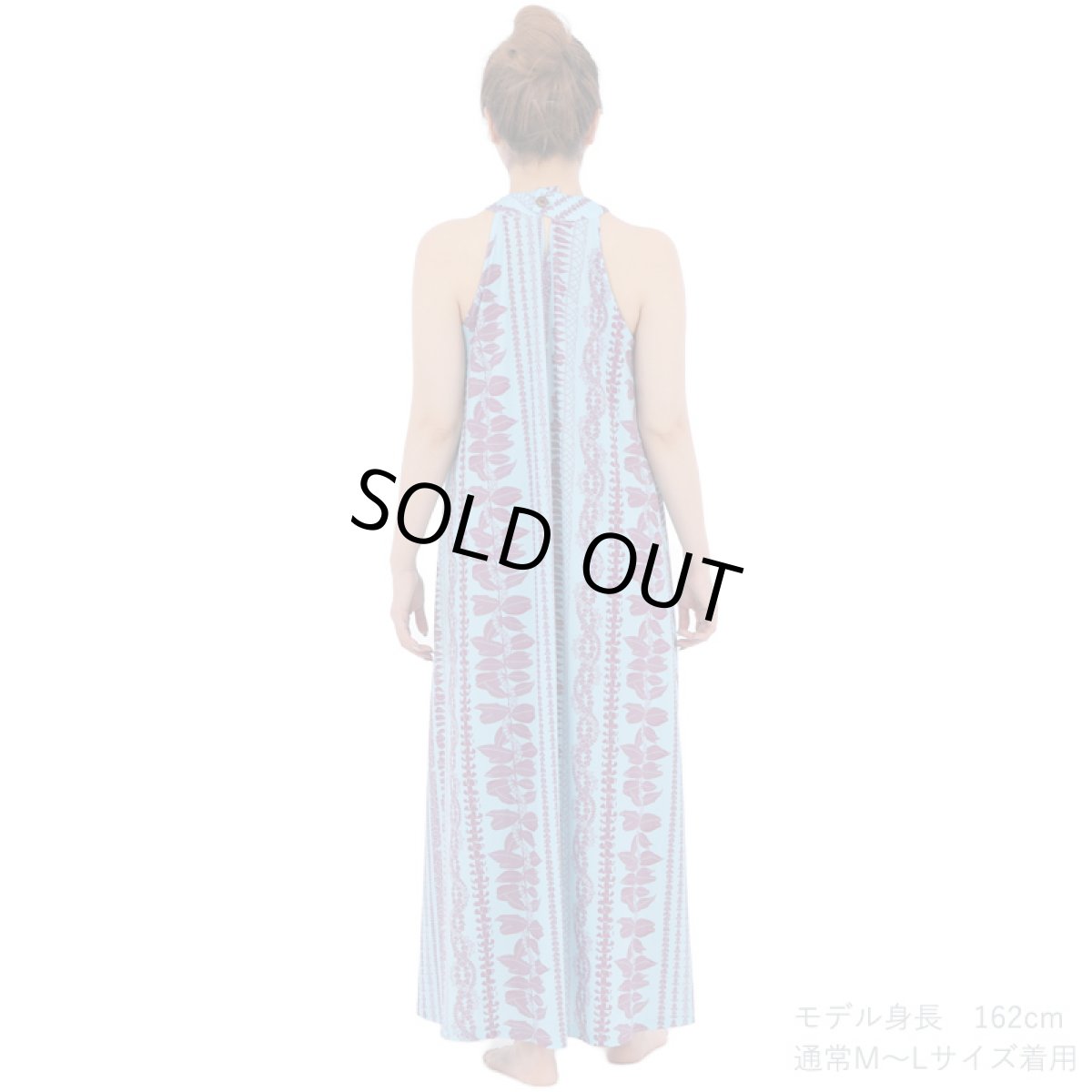 画像6: フラダンス ワンピース リゾート フラドレス ステージ衣装 ラウンドネック ロングドレス ポケットなし  フリーサイズ (6)