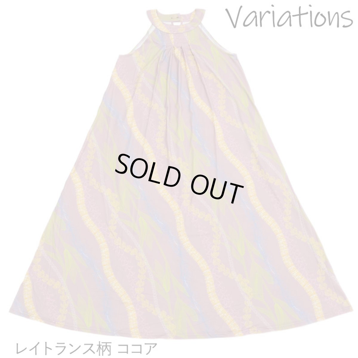 画像14: フラダンス ワンピース リゾート フラドレス ステージ衣装 ラウンドネック ロングドレス ポケット付き  フリーサイズ (14)