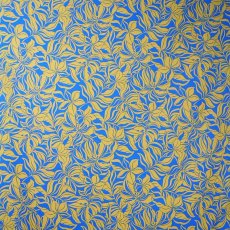 画像2: フラダンス レッスン シングル パウスカート 4ヤード 4本ゴム 丈72cm プルメリア柄 ターコイズ イエロー (2)