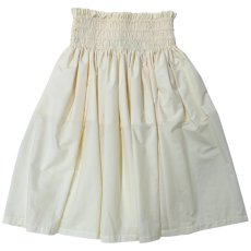 画像1: フラ レッスン スカート 無地パウ ソリッドカラー シングル パウ 4ヤード 4本ゴム 丈72cm きなり (1)