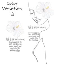 画像12: 受注生産品 好きなプリントを好きなTシャツに！ プリントカスタム プリントデザイン ハイビスカスガール柄 (12)