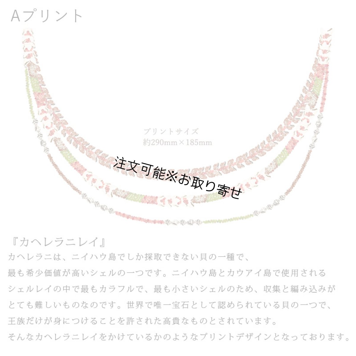 画像6: 受注生産品 好きなプリントを好きなTシャツに！ プリントカスタム プリントデザイン カヘレラニ柄 (6)