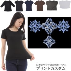 画像1: 受注生産品 好きなプリントを好きなTシャツに！ プリントカスタム プリントデザイン マイレキルト柄 (1)